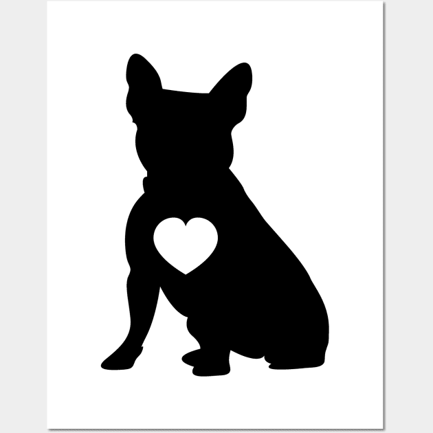 Love French Bulldogs Wall Art by Welsh Jay